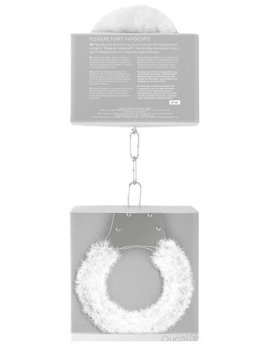Menottes Pleasure Furry Blanches
