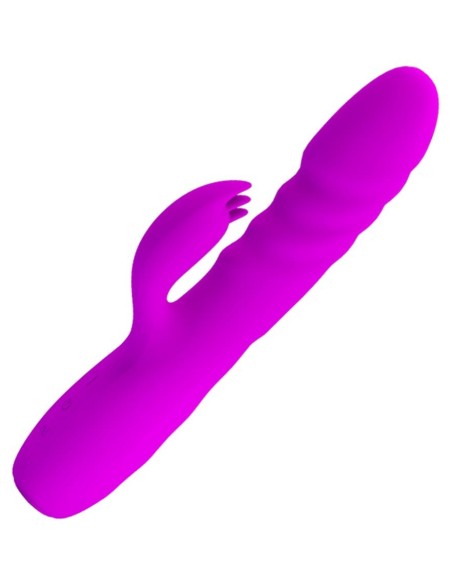 Vibro Rabbit à poussée Melanie Pretty Love 21cm Violet