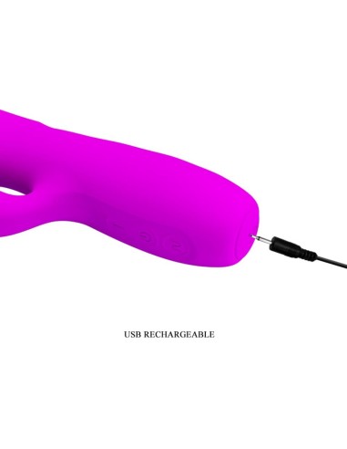 Vibro Rabbit à poussée Melanie Pretty Love 21cm Violet
