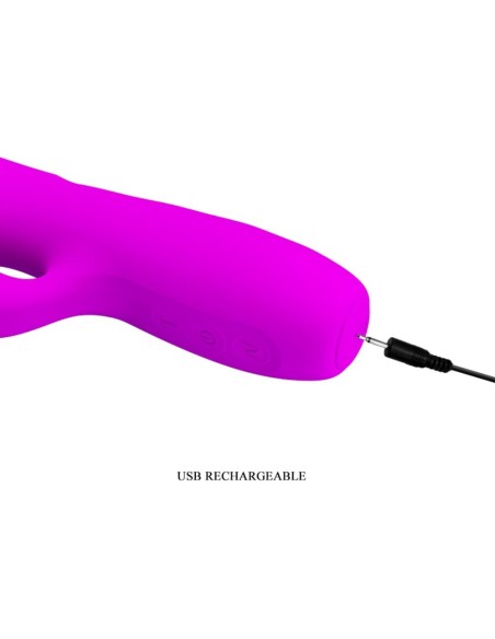 Vibro Rabbit à poussée Melanie Pretty Love 21cm Violet