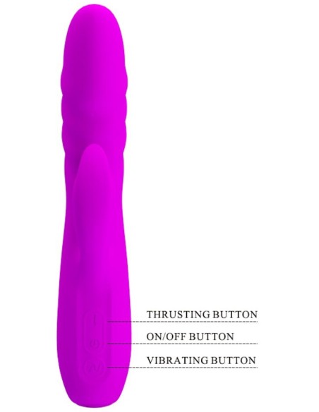 Vibro Rabbit à poussée Melanie Pretty Love 21cm Violet