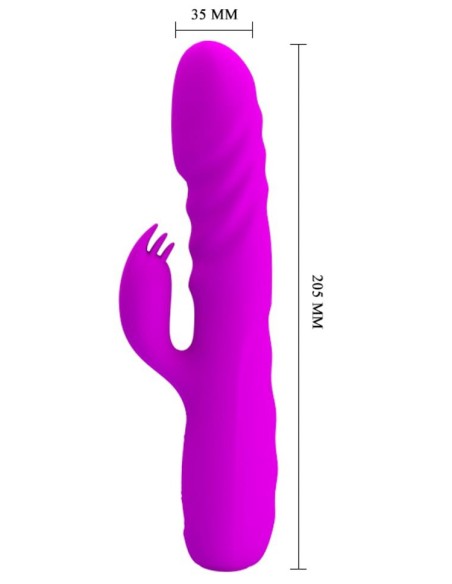 Vibro Rabbit à poussée Melanie Pretty Love 21cm Violet