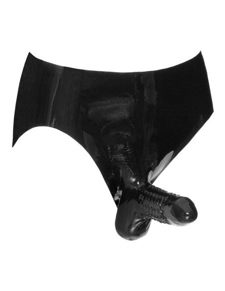 Slip en latex avec étui pénien perlé Slip en latex avec étui pénien perlé
