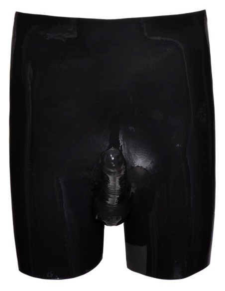 Boxer long en latex avec étuis pénien et anal Boxer long en latex avec étuis pénien et anal