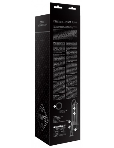 Pompe à pénis Deluxe Beginner 23 x 5.5cm Noire
