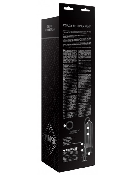 Pompe à pénis Deluxe Beginner 23 x 5.5cm Noire