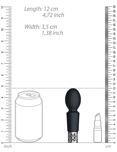 Mini Wand BRILLIANT 12cm Noir