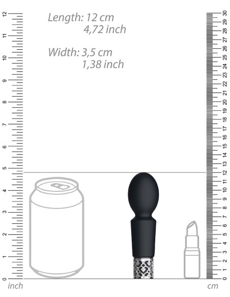Mini Wand BRILLIANT 12cm Noir