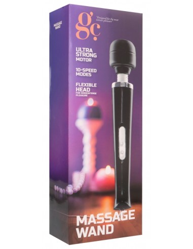 Stimulateur Mega Wand 32cm - Tête 6cm Noir