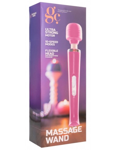 Stimulateur Mega Wand 32cm - Tête 6cm Rose