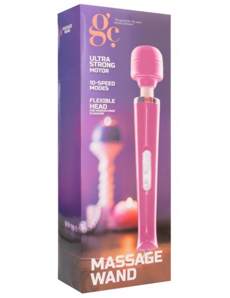 Stimulateur Mega Wand 32cm - Tête 6cm Rose