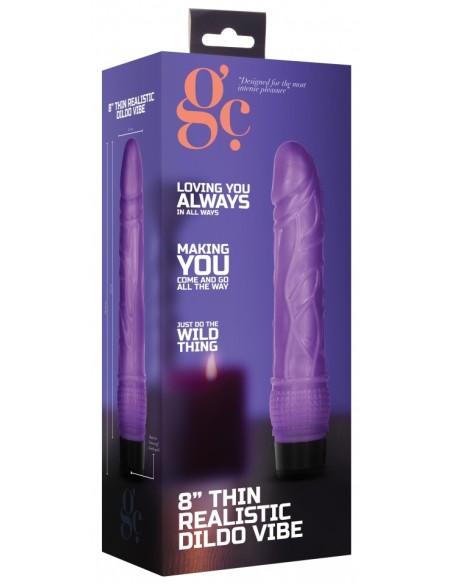 Gode vibrant Dildo Vibe Thin 18 x 4.2cm Violet