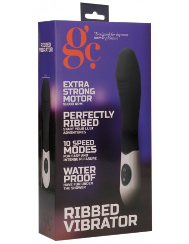 Vibro Ribbed Vibrator 12 x 3.7cm Noir