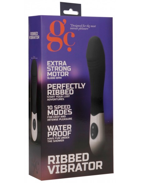 Vibro Ribbed Vibrator 12 x 3.7cm Noir