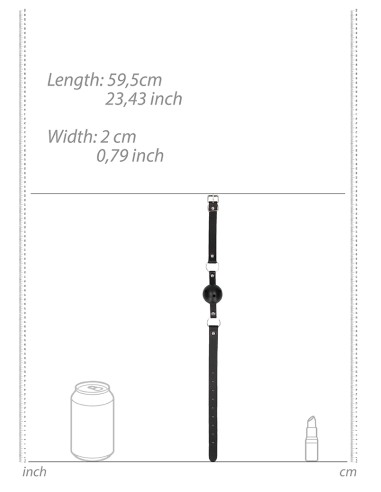 Bâillon Boule gag Strap Noir