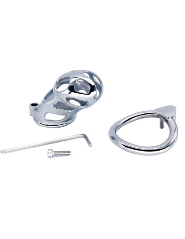 Cage de chasteté en métal Cobra Steel 10 x 3.7cm