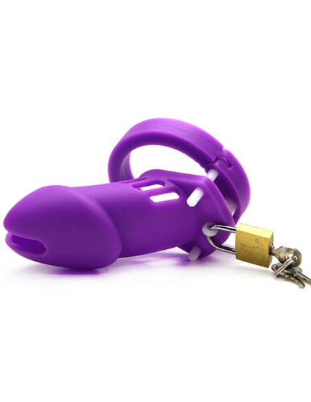 Cage de chasteté Silicone Bran 9 x 3cm Violette