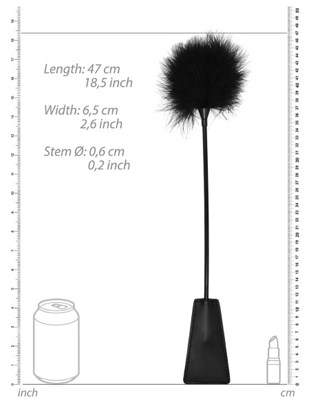 Cravache et Plumeau Ouch 43cm Noir