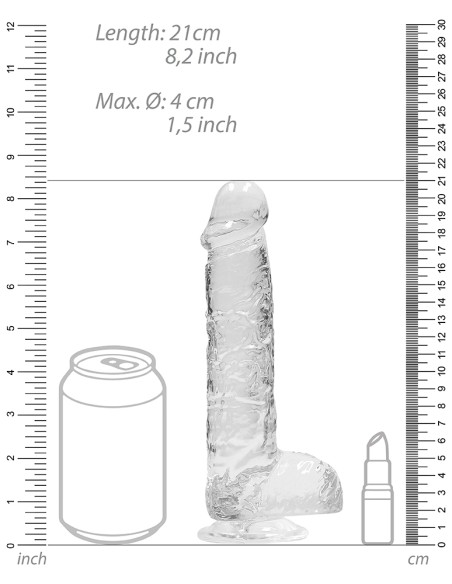 Gode Crystal Clear 16 x 4cm Transparent Gode Crystal Clear 16 x 4cm Transparent