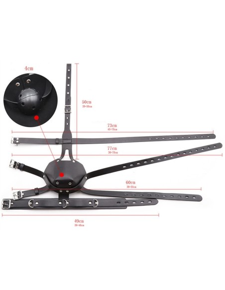Muselière Sm Harness Head Noire