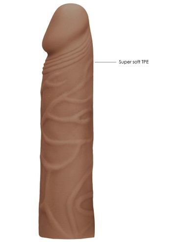 Gaine de pénis Penis Sleeve RealRock 16.5 x 4cm Tan