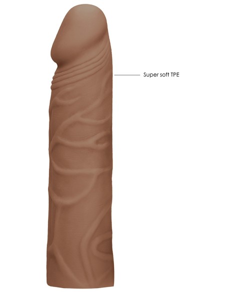 Gaine de pénis Penis Sleeve RealRock 16.5 x 4cm Tan