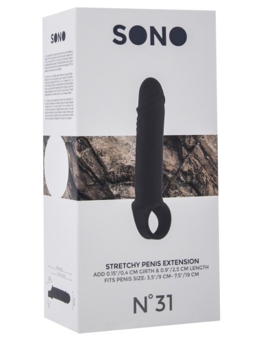 Gaine de pénis Stretchy Penis Sono N°31 - 11 x 3 cm Noire