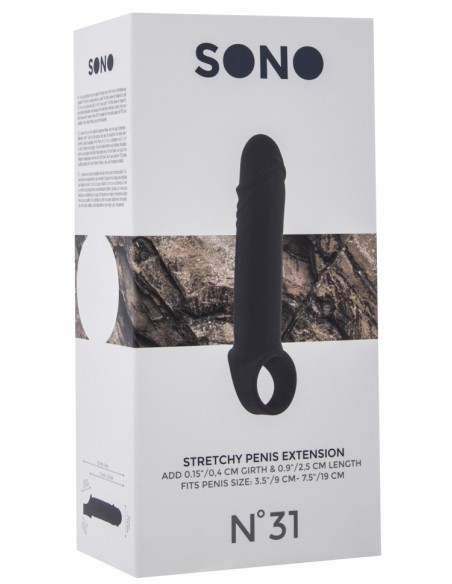 Gaine de pénis Stretchy Penis Sono N°31 - 11 x 3 cm Noire Gaine de pénis Stretchy Penis Sono N°31 - 11 x 3 cm Noire