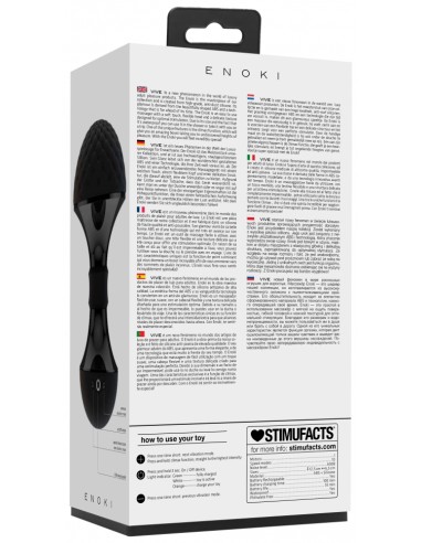 Stimulateur de clitoris Enoki Vive 12.5cm Noir