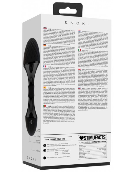 Stimulateur de clitoris Enoki Vive 12.5cm Noir Stimulateur de clitoris Enoki Vive 12.5cm Noir