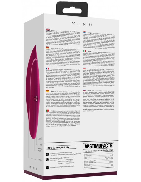 Stimulateur de clitoris Minu 10 x 5cm Rose