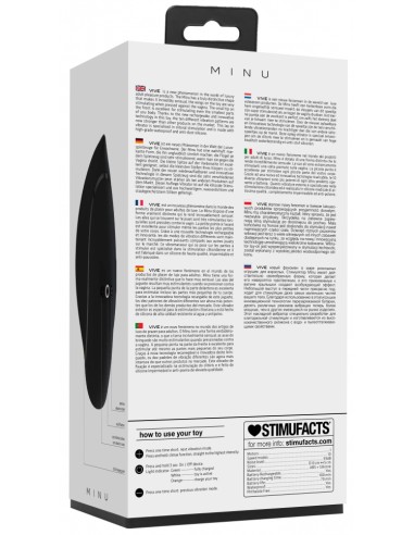 Stimulateur de clitoris Minu 10 x 5cm Noir