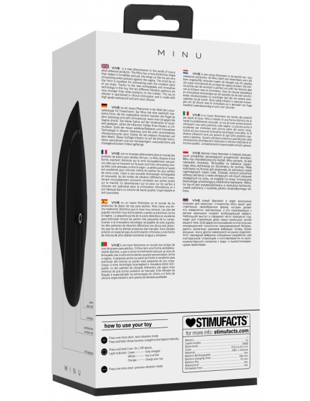 Stimulateur de clitoris Minu 10 x 5cm Noir Stimulateur de clitoris Minu 10 x 5cm Noir