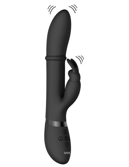 Vibro Rabbit Halo 24.5 x3.5cm Noir