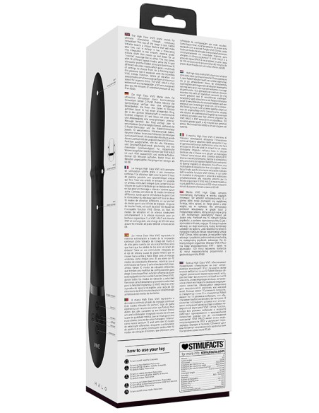 Vibro Rabbit Halo 24.5 x3.5cm Noir