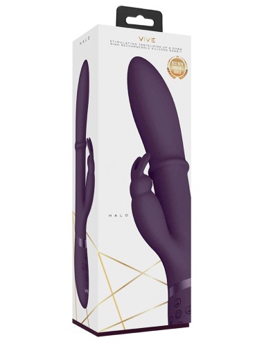 Vibro Rabbit Halo 24.5 x 3.5cm Violet