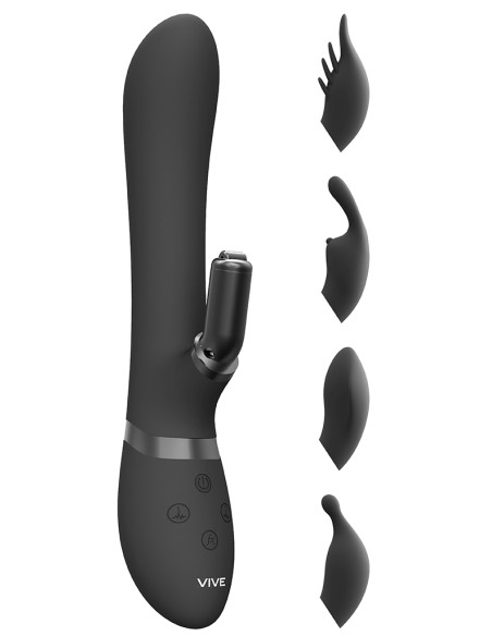 Vibro Rabbit Chou 23 x 3.5cm Noir Vibro Rabbit Chou 23 x 3.5cm Noir