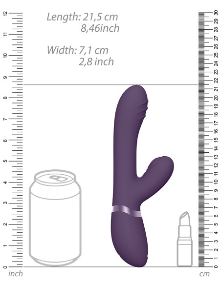 Vibro Rabbit Tani 22 x 3.5cm Violet Vibro Rabbit Tani 22 x 3.5cm Violet