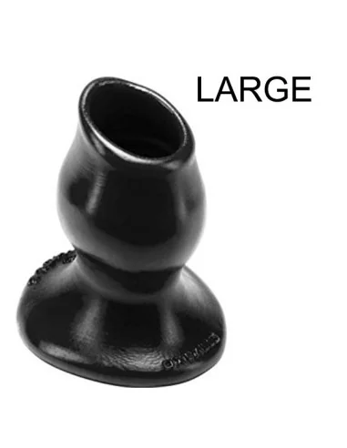 Plug Tunnel Pig-Hole noir Large - 9 x 7 cm