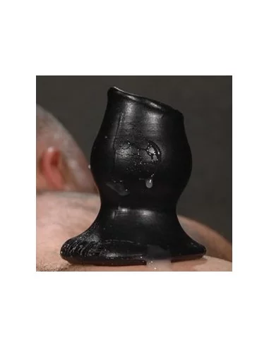 Plug Tunnel Pig-Hole noir Large - 9 x 7 cm
