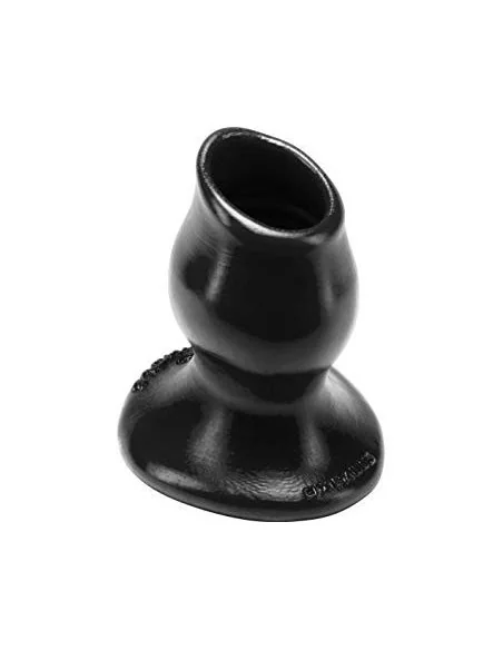 Plug Tunnel Pig-Hole noir Large - 9 x 7 cm