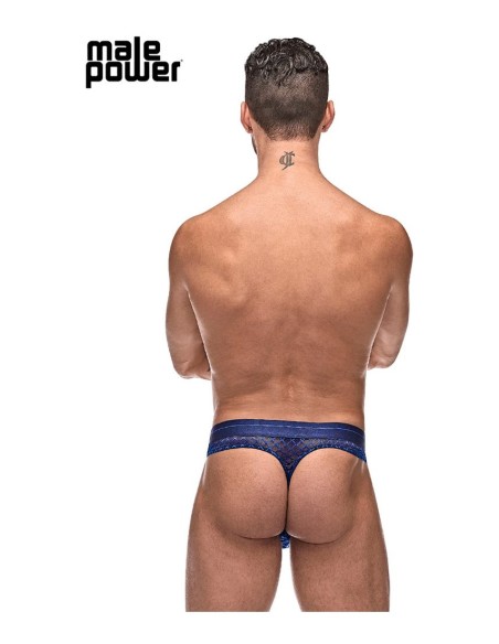 Thong DIAMOND MESH Bleu