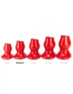 Plug Tunnel Pig-Hole rouge Medium - 8 x 5.5 cm