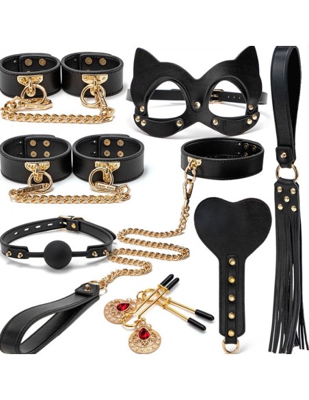 Coffret SM Bondage 8 Pièces Noir Coffret SM Bondage 8 Pièces Noir