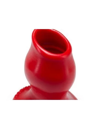 Plug Tunnel Pig-Hole rouge Large - 9 x 7 cm