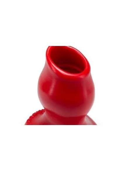 Plug Tunnel Pig-Hole rouge Large - 9 x 7 cm
