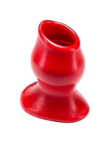 Plug Tunnel Pig-Hole rouge Large - 9 x 7 cm