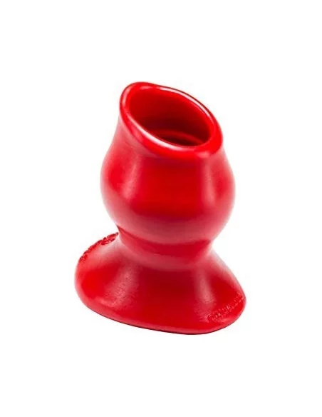Plug Tunnel Pig-Hole rouge Large - 9 x 7 cm