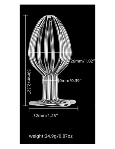 Plug en métal Heart Line S 5.5 x 2.9cm