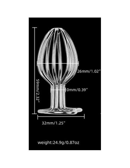 Plug en métal Heart Line S 5.5 x 2.9cm